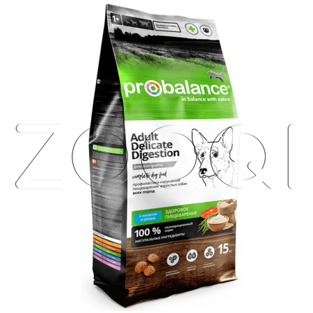 Корм ProBalance Delicate Digestion Adult для собак (лосось, рис)