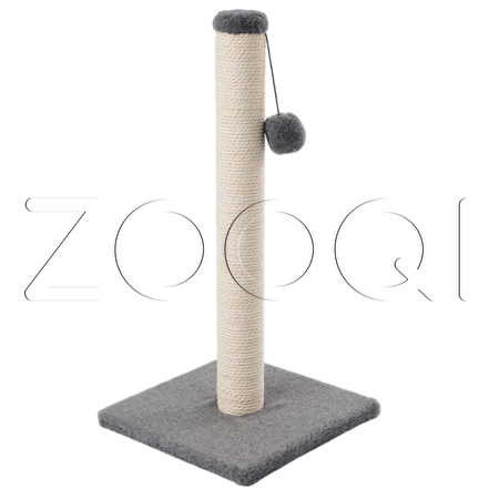 Q-zoo Когтеточка-столбик М с шариком для кошек, хлопок, 72 см