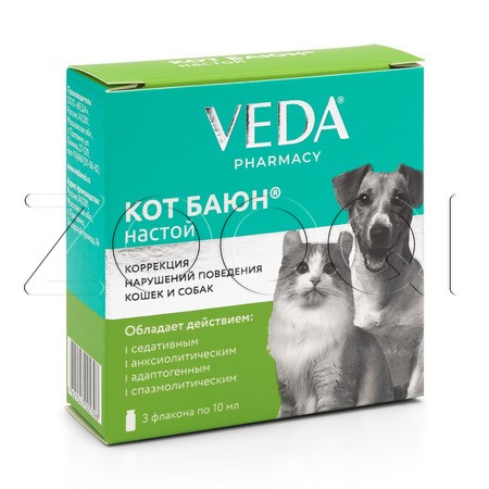 Кот Баюн Настой для кошек и собак, 3x10 мл