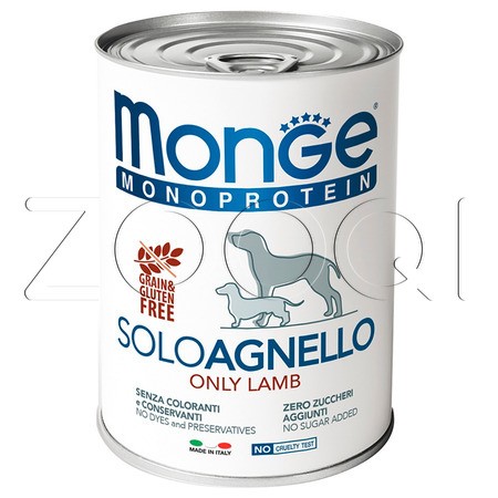 Monge Dog Monoprotein Solo Lamb для взрослых собак всех пород (ягненок)