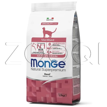 Monge Cat Speciality Line Monoprotein Sterilised для стерилизованных кошек (говядина)
