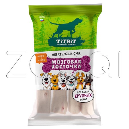 TiTBiT Жевательный снек «Мозговая косточка» для собак крупных пород, 210 г