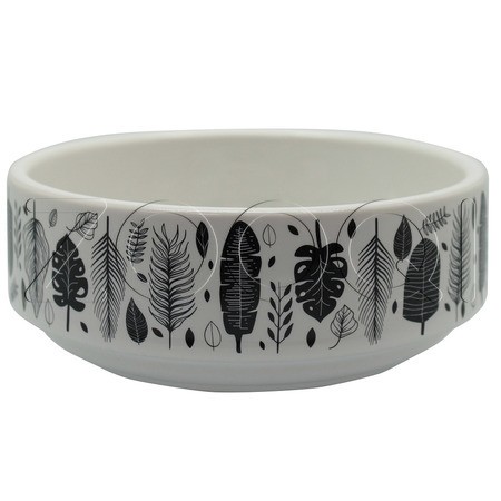 №1 Миска керамическая «Флора» с авторским рисунком на бортике