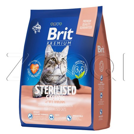 Корм Brit Premium Cat Sterilized Salmon & Chicken для кошек (лосось, курица)