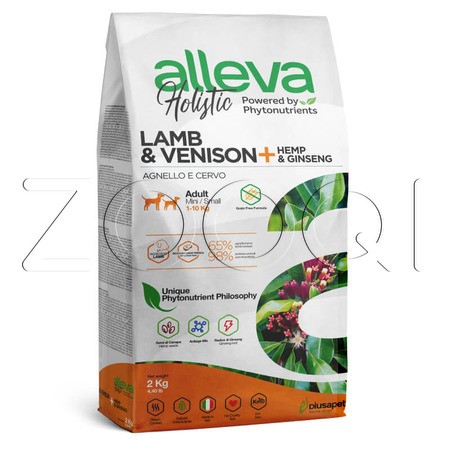 Корм Alleva Holistic Adult Mini для собак (ягненок, оленина)