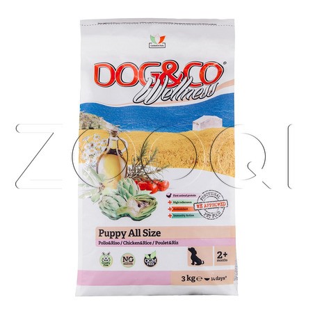 Dog&Co Wellness Puppy All Size Сhicken & Rice для щенков (курица с рисом)