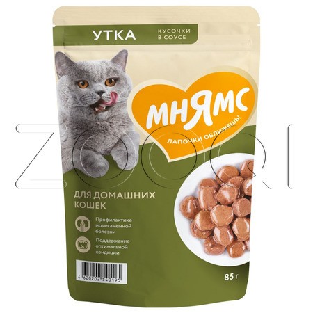 Пауч Мнямс для кошек (утка), 85 г
