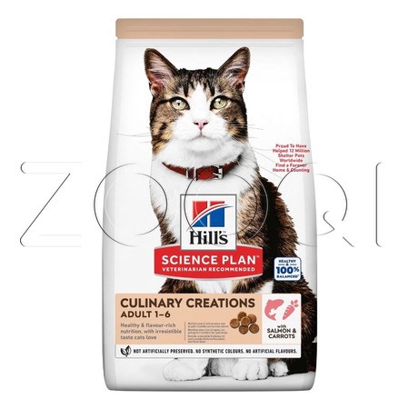 Hill's Science Plan Culinary Creations Adult Cat для взрослых кошек (лосось, морковь)