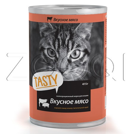 Tasty Консервы для взрослых кошек (мясное ассорти в соусе), 415 г