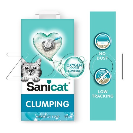 Наполнитель Sanicat Clumping Marseille Soap, 10 л