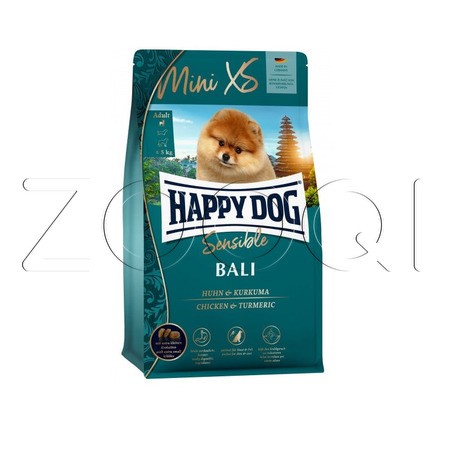 Happy Dog Mini XS Sensible Bali 27/16 (птица, куркума)