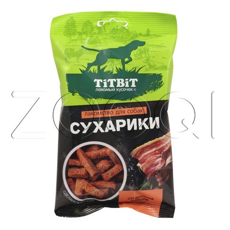 TiTBiТ Сухарики со вкусом бекона для собак, 55 г