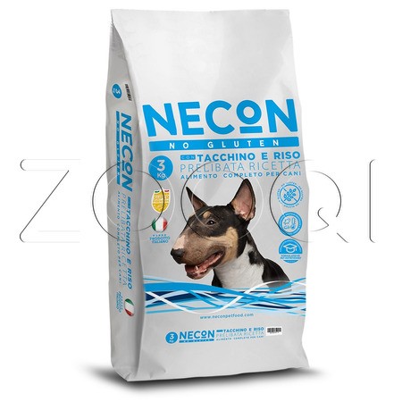 Necon Dog Adult All Breed No Gluten Turkey Rice для взрослых собак всех пород (индейка, рис)