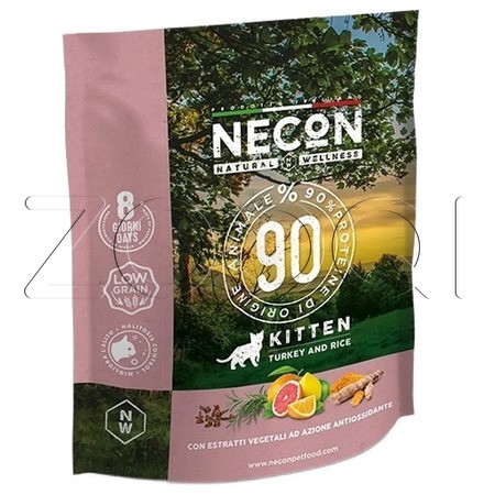 Necon Natural Wellness Kitten Turkey Rice для котят и беременных, кормящих кошек (индейка, рис)