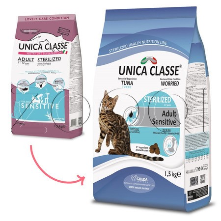 Корм Unica Classe Sterilized Sensitive для кошек (тунец)