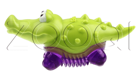 Игрушка "GiGwi" для щенков "КРОКОДИЛ", с пищалкой, резина, 10 см