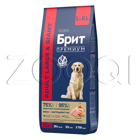 Корм Брит Премиум Dog Adult Large and Giant для собак (курица)