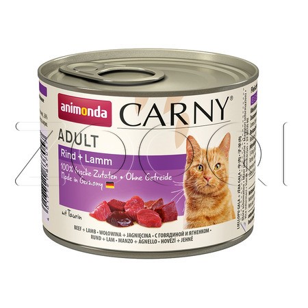 Консерва Carny Adult для кошек (говядина, ягненок), 200 г