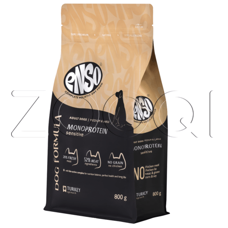 Корм ENSO Dog Formula Monoprotein для собак (индейка, шпинат)