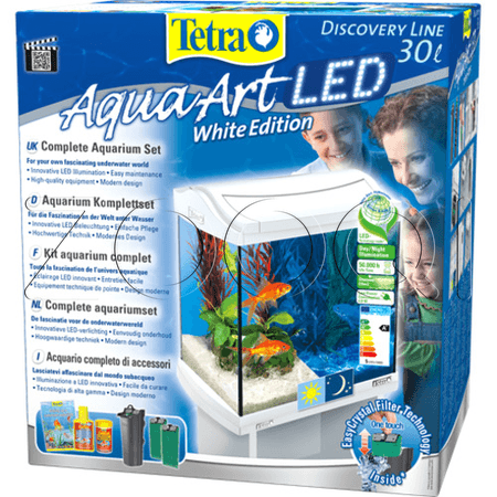 Tetra Аквариумный комплект для золотых рыбок AquaArt LED Goldfish white, белый 30л