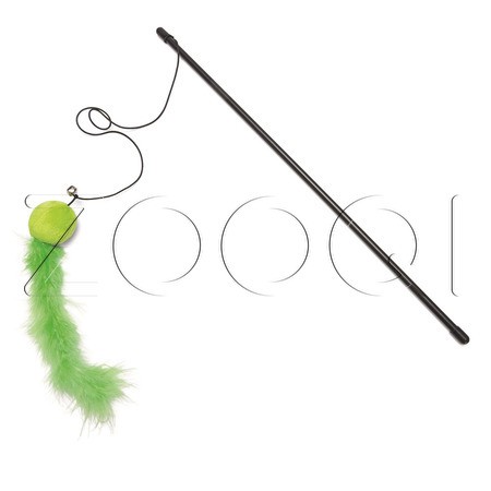 Beeztees Удочка «Шарик с пером» для кошек, в ассортименте, 45 см