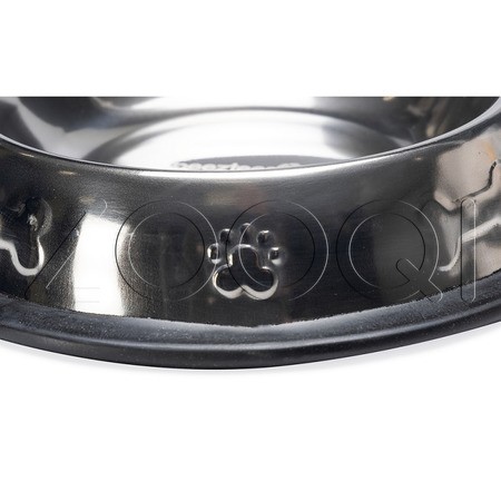 Beeztees Миска стальная хромированная для собак, 16.5 см