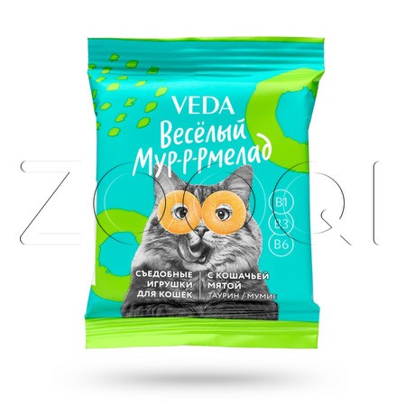 VEDA Лакомство для кошек «Веселый Мур-р-рмелад» с кошачьей мятой, 6 г