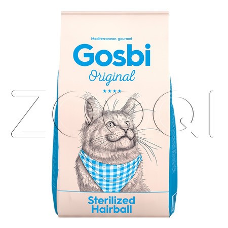 Gosbi Original Sterilized Hairball Cat для выведение шерстяных комков у взрослых кошек