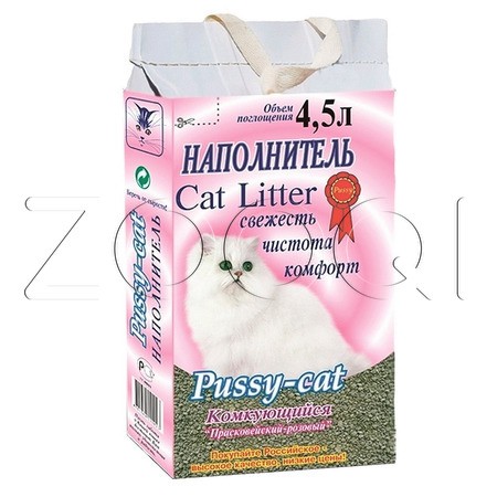 Pussy-cat Наполнитель комкующийся (Просковейская глина), 4.5 л