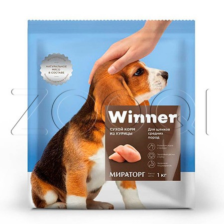 МИРАТОРГ Winner для щенков средних пород (курица)