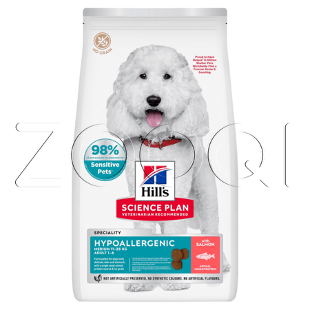 Корм Hill's Science Plan Hypoallergenic Medium Adult для собак (лосось)