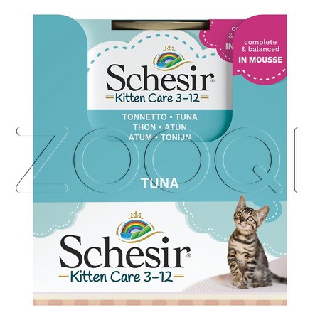 Schesir Cat Консервы с тунцом в муссе для котят, 85 г