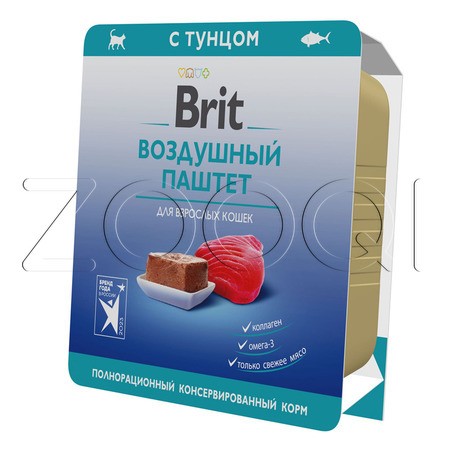 Паштет Brit Premium для кошек (тунец), 100 г
