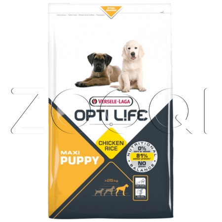Opti Life Puppy Maxi Chicken & Rice (курица и рис), 12.5 кг