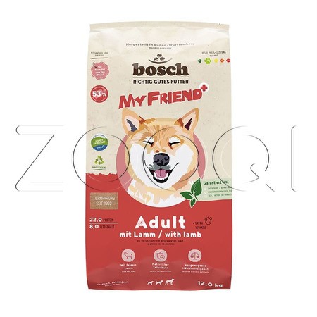 Bosch My Friend+ Adult with Lamb для взрослых собак всех пород (ягненок)