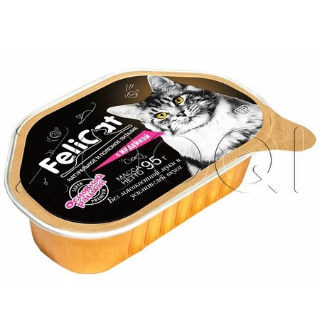FeliCat Корм консервированный мясосодержащий для кошек (индейка), 95 г