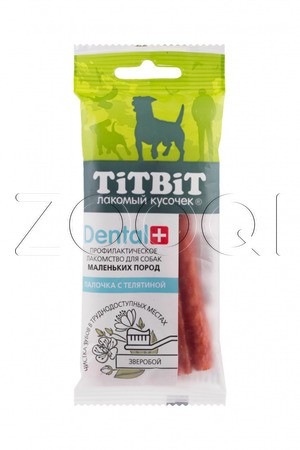 TiTBiT ДЕНТАЛ+ Палочка с телятиной для собак маленьких пород, 20 г