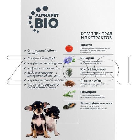 Корм AlphaPet Superpremium Puppy для щенков (ягненок, индейка)