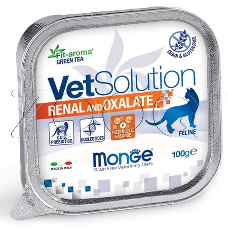 Monge VetSolution Cat Renal and Oxalate для кошек при ХПН и профилактике образования оксалатов (курица, свинина), 100 г