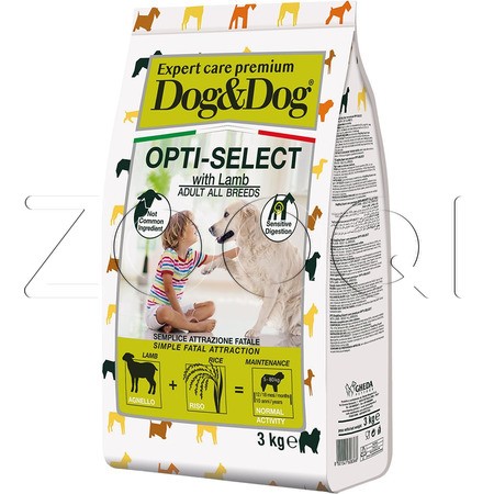 Dog&Dog Expert Premium Adult Opti-Select для взрослых собак всех пород (ягненок)
