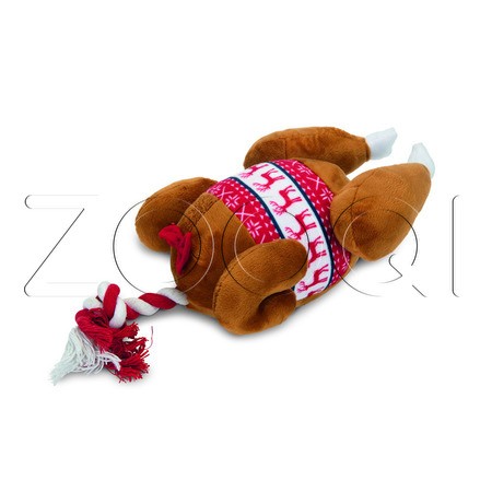 Beeztees Плюшевая игрушка «Рождественская индейка» для собак, 30 см
