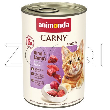 Консерва Carny Adult для кошек (говядина, ягненок), 400 г