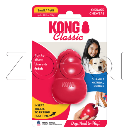 KONG Игрушка Classic для собак, красный
