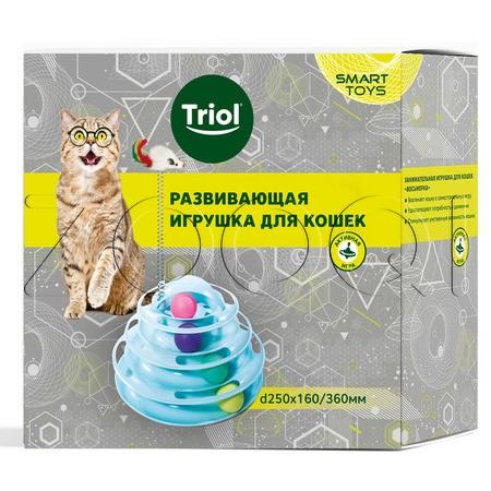 Triol Развивающая игрушка для кошек «Пирамида», 25 см