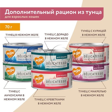 Консерва Мнямс Деликатес для кошек (курица), 70 г