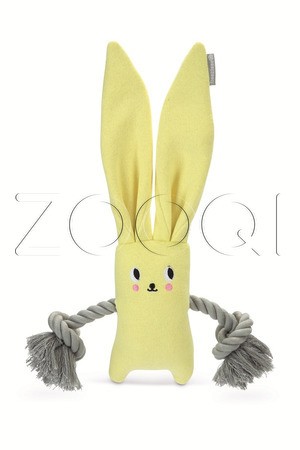 Beeztees Игрушка для щенков Кролик с канатом "Jilco" 35см