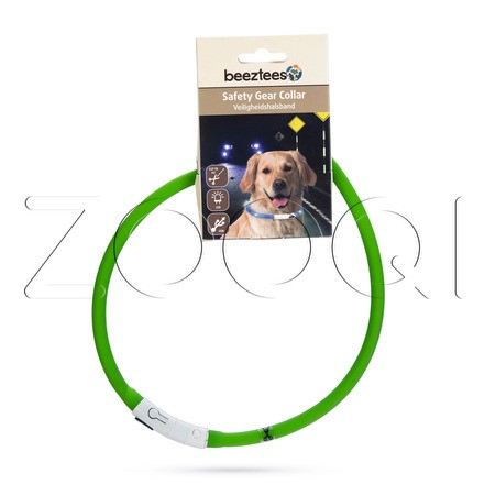 Beeztees Ошейник силиконовый «Dogini» для собак, зеленый (70 см)