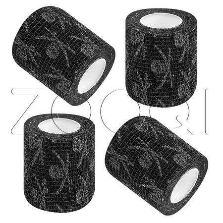 Бинт ветеринарный самофиксирующийся (черный с черепами)