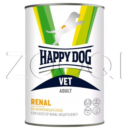 Happy Dog VET Diet Renal для взрослых собак при почечной недостаточности, 400 г
