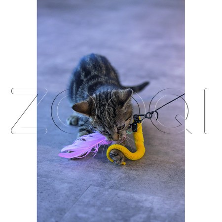Удочка для котят Kocka + 3 игрушки